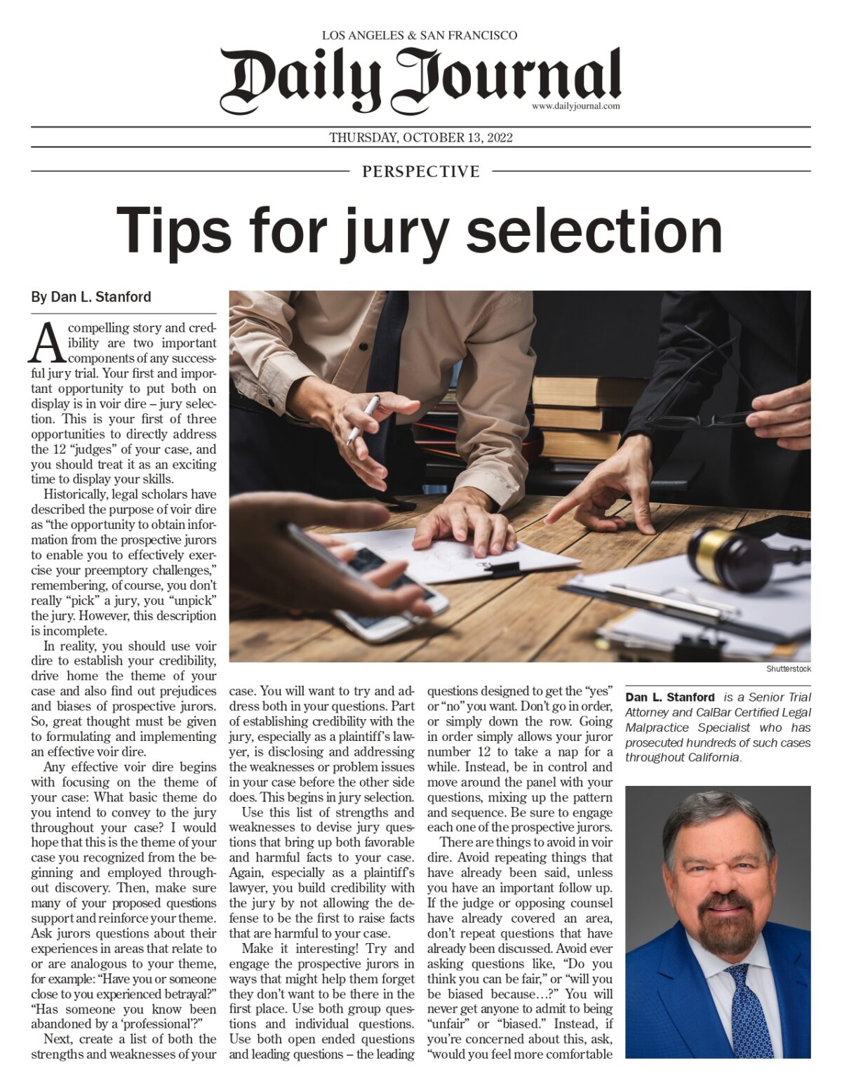 Tips for jury selection
